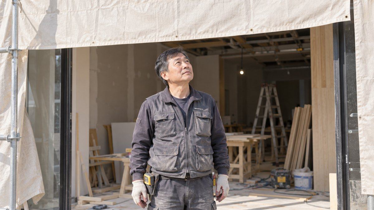 인테리어 업체 대표 공사 현장 가림막
