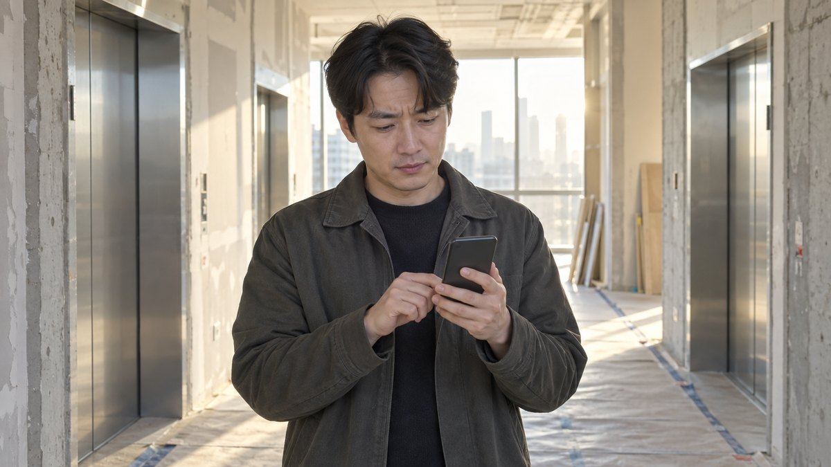 인테리어 홈페이지 인수 자료를 찾으려고 지난 대화를 넘겨보는 업체 대표