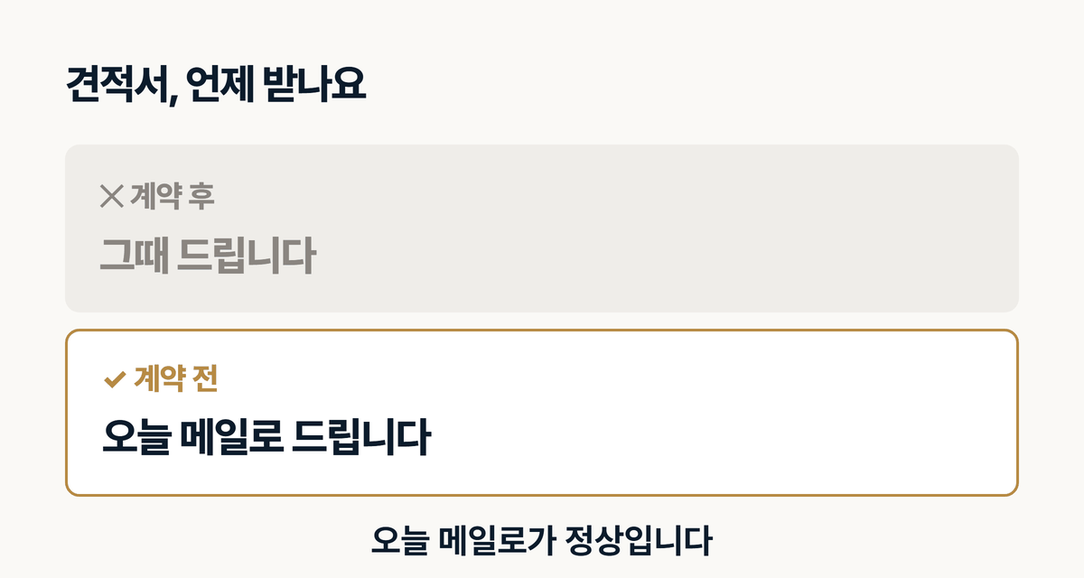 견적서 계약 전 요청 대비, 인테리어 홈페이지 제작 계약서